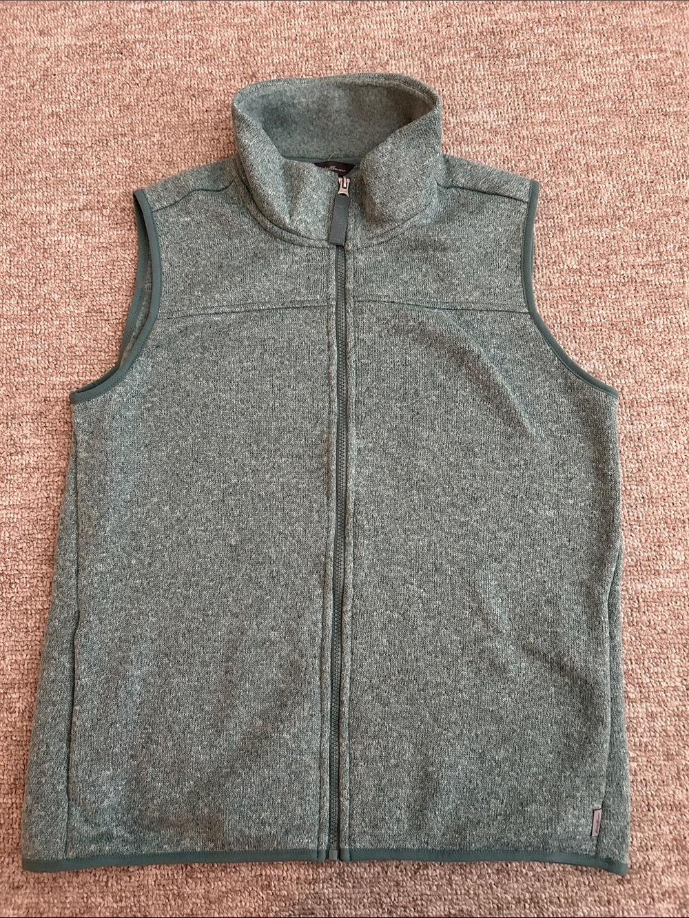 NWOT Eddie Bauer Sage Green Full-Zip Knitted Fleece Vest